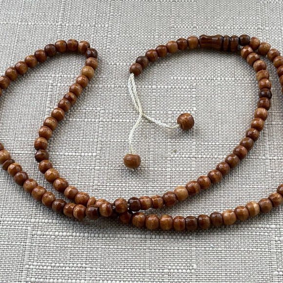 EID Prayer Tasbeeh Brown Real Wood Beads Religious Beads Pray Muslim Beads - Picture 4 of 8